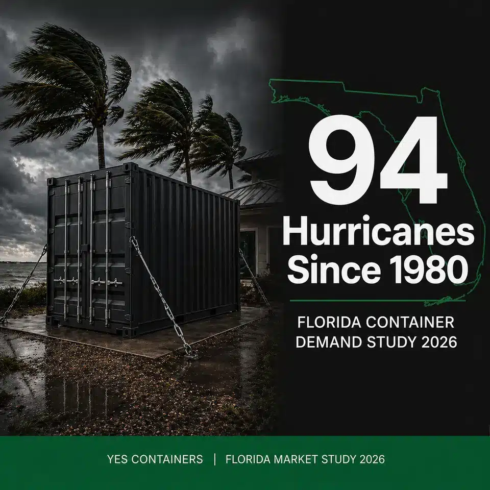 Florida shipping container demand study hurricane history, homeownership rates, and Tampa vs Miami market comparison