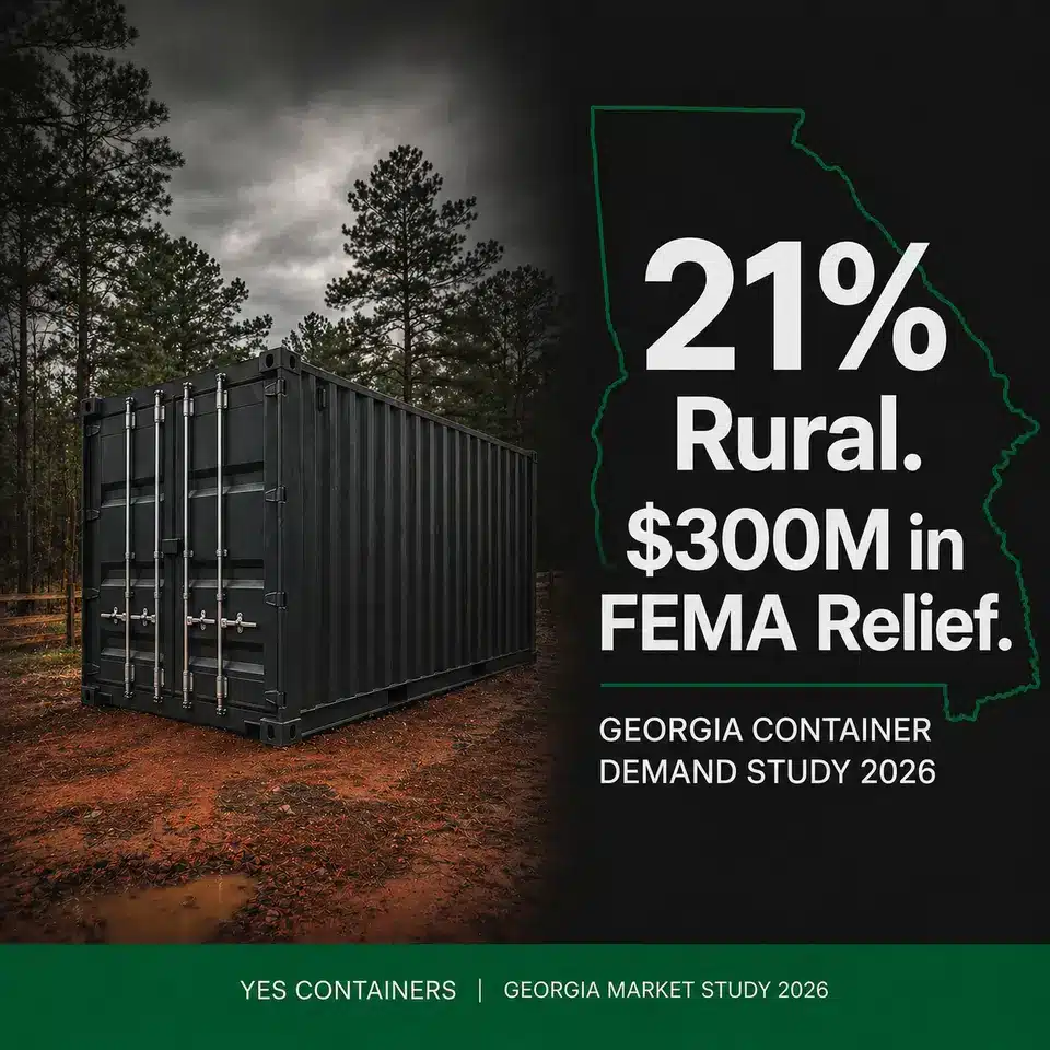 Georgia shipping container demand study Atlanta growth, rural county data, and Hurricane Helene recovery purchasing patterns