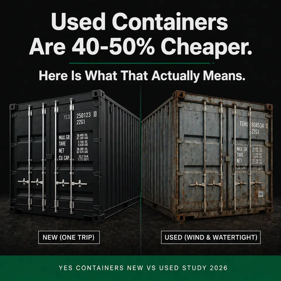 New vs used shipping container price comparison study