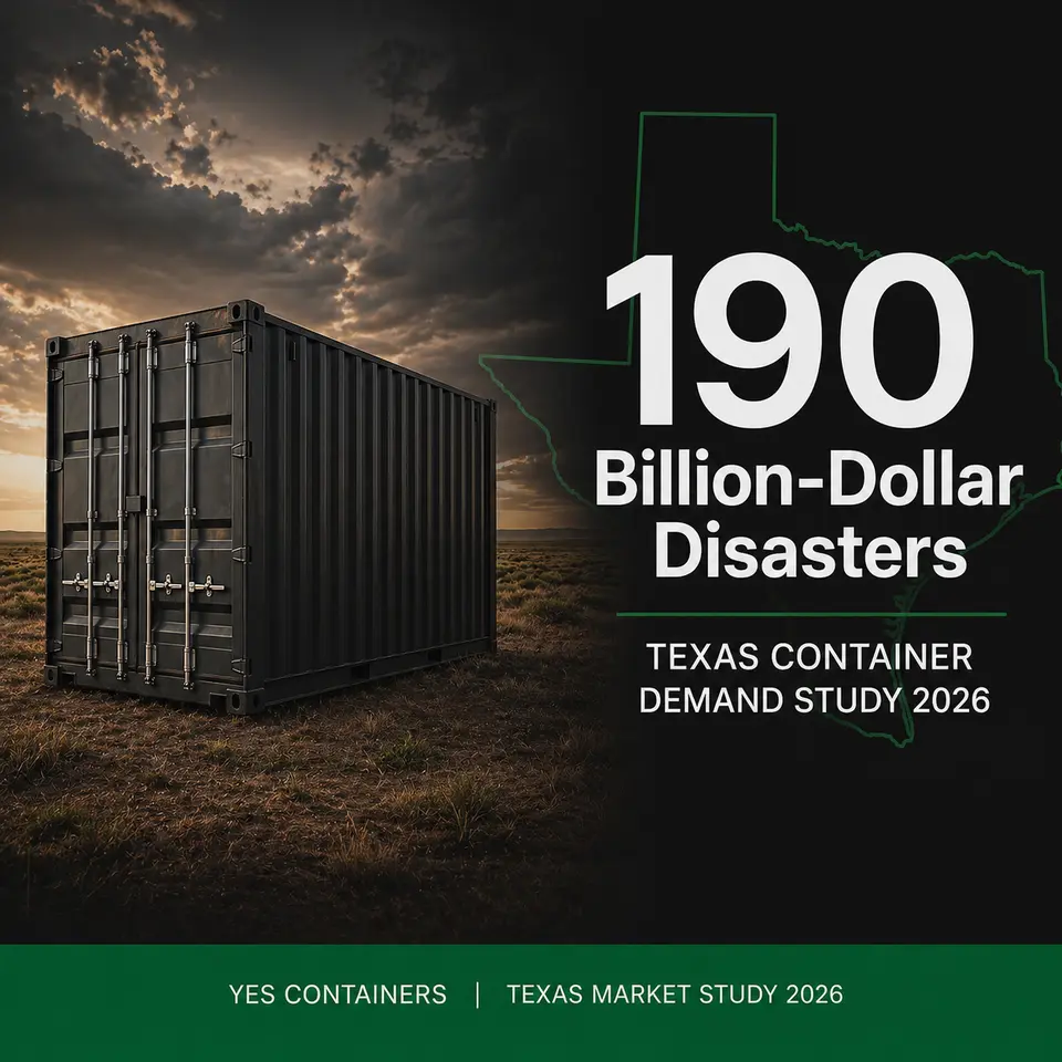 Texas shipping container demand study storm exposure, construction growth, and rural vs urban market data