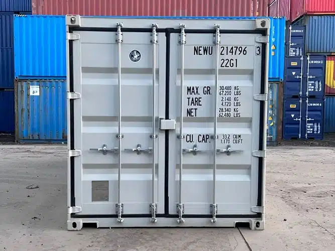 Shipping container at YES Containers depot available for pick-up